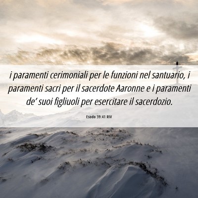 Picture 06 - Esodo 39:41 RIV - i paramenti cerimoniali per le funzioni nel - Bible Verse Picture