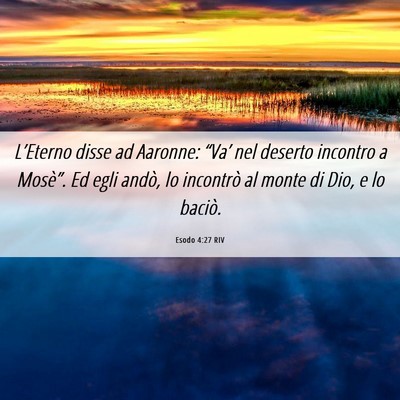 Picture 06 - Esodo 4:27 RIV - L’Eterno disse ad Aaronne: “Va’ nel deserto - Bible Verse Picture