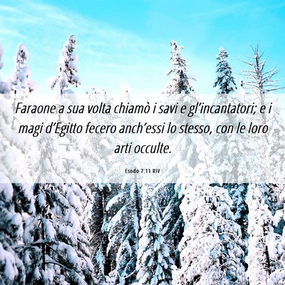 Picture 06 - Esodo 7:11 RIV - Faraone a sua volta chiamò i savi e - Bible Verse Picture