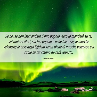 Picture 06 - Esodo 8:21 RIV - Se no, se non lasci andare il mio popolo, ecco io - Bible Verse Picture