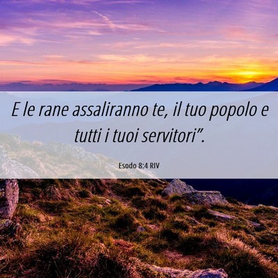 Picture 06 - Esodo 8:4 RIV - E le rane assaliranno te, il tuo popolo e tutti i - Bible Verse Picture
