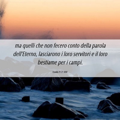 Picture 06 - Esodo 9:21 RIV - ma quelli che non fecero conto della parola - Bible Verse Picture