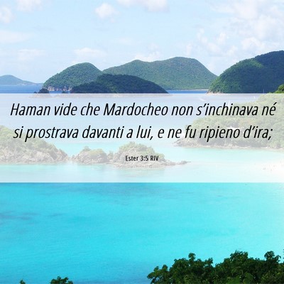 Picture 06 - Ester 3:5 RIV - Haman vide che Mardocheo non s’inchinava né si - Bible Verse Picture