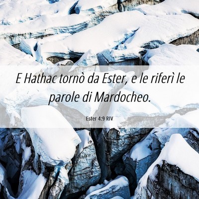 Picture 06 - Ester 4:9 RIV - E Hathac tornò da Ester, e le riferì le parole - Bible Verse Picture