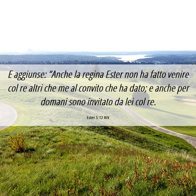 Picture 06 - Ester 5:12 RIV - E aggiunse: “Anche la regina Ester non ha fatto - Bible Verse Picture