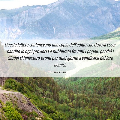 Picture 06 - Ester 8:13 RIV - Queste lettere contenevano una copia - Bible Verse Picture