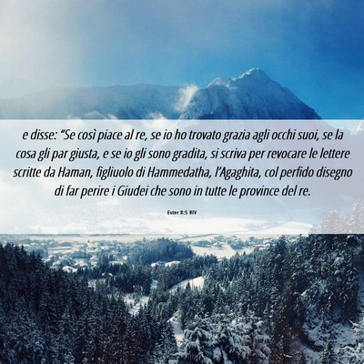 Picture 06 - Ester 8:5 RIV - e disse: “Se così piace al re, se io ho - Bible Verse Picture