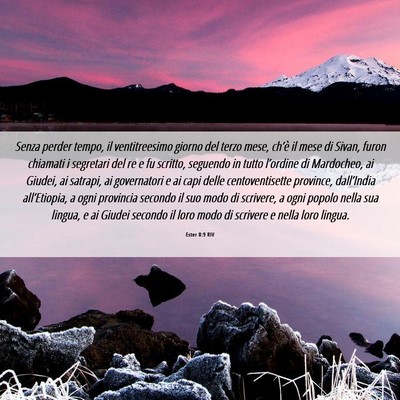 Picture 06 - Ester 8:9 RIV - Senza perder tempo, il ventitreesimo giorno del - Bible Verse Picture