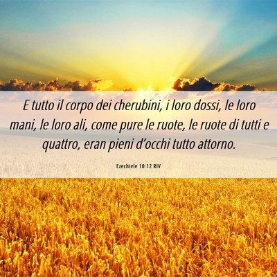 Picture 06 - Ezechiele 10:12 RIV - E tutto il corpo dei cherubini, i loro dossi, le - Bible Verse Picture