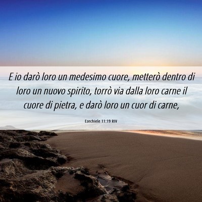Picture 06 - Ezechiele 11:19 RIV - E io darò loro un medesimo cuore, metterò - Bible Verse Picture