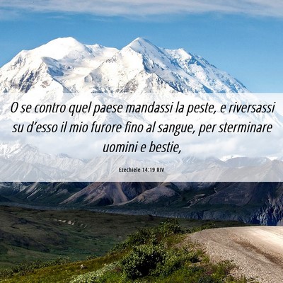 Picture 06 - Ezechiele 14:19 RIV - O se contro quel paese mandassi la peste, e - Bible Verse Picture