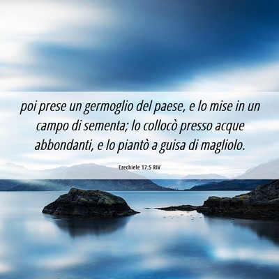 Picture 06 - Ezechiele 17:5 RIV - poi prese un germoglio del paese, e lo mise in un - Bible Verse Picture