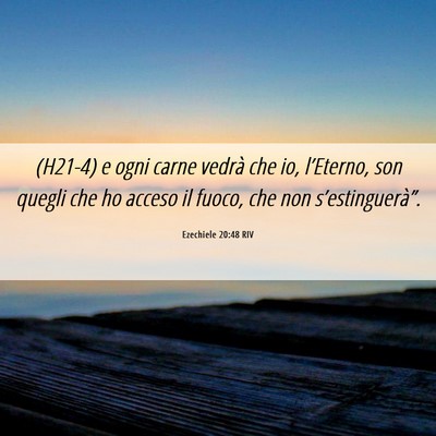 Picture 06 - Ezechiele 20:48 RIV - (H21-4) e ogni carne vedrà che io, l’Eterno, - Bible Verse Picture