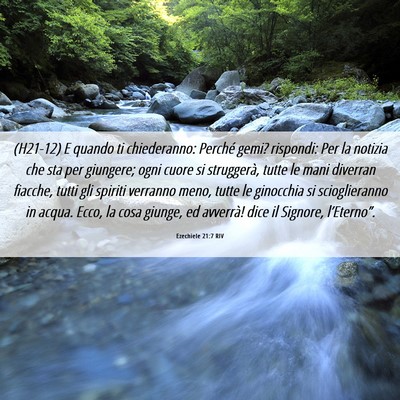 Picture 06 - Ezechiele 21:7 RIV - (H21-12) E quando ti chiederanno: Perché gemi? - Bible Verse Picture