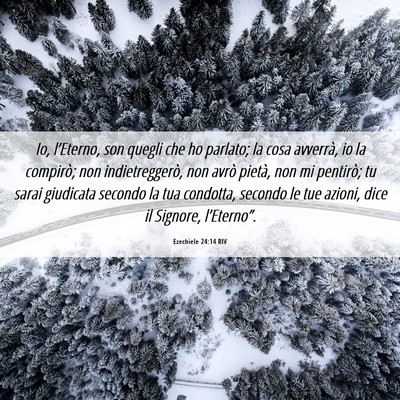 Picture 06 - Ezechiele 24:14 RIV - Io, l’Eterno, son quegli che ho parlato; la - Bible Verse Picture