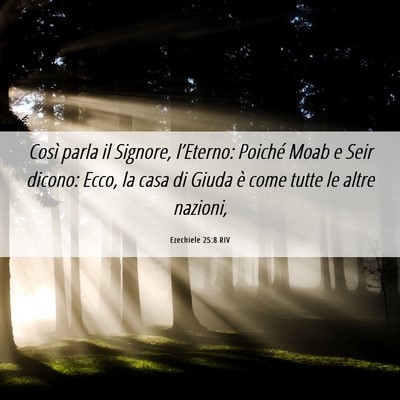 Picture 06 - Ezechiele 25:8 RIV - Così parla il Signore, l’Eterno: Poiché Moab - Bible Verse Picture