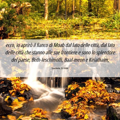 Picture 06 - Ezechiele 25:9 RIV - ecco, io aprirò il fianco di Moab dal lato delle - Bible Verse Picture