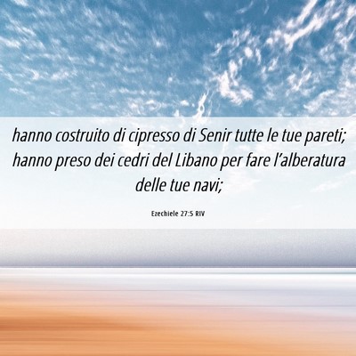 Picture 06 - Ezechiele 27:5 RIV - hanno costruito di cipresso di Senir tutte le tue - Bible Verse Picture