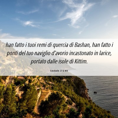 Picture 06 - Ezechiele 27:6 RIV - han fatto i tuoi remi di quercia di Bashan, han - Bible Verse Picture