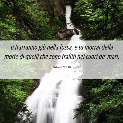 Picture 06 - Ezechiele 28:8 RIV - ti trarranno giù nella fossa, e tu morrai della - Bible Verse Picture