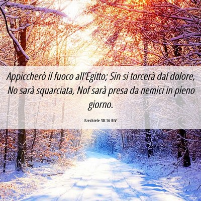 Picture 06 - Ezechiele 30:16 RIV - Appiccherò il fuoco all’Egitto; Sin si - Bible Verse Picture