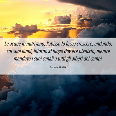 Picture 06 - Ezechiele 31:4 RIV - Le acque lo nutrivano, l’abisso lo facea - Bible Verse Picture