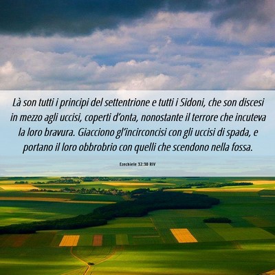 Picture 06 - Ezechiele 32:30 RIV - Là son tutti i principi del settentrione e tutti - Bible Verse Picture
