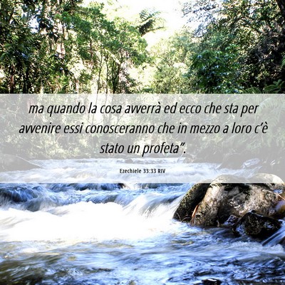 Picture 06 - Ezechiele 33:33 RIV - ma quando la cosa avverrà ed ecco che sta per - Bible Verse Picture