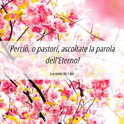 Picture 06 - Ezechiele 34:7 RIV - Perciò, o pastori, ascoltate la parola - Bible Verse Picture