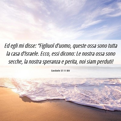 Picture 06 - Ezechiele 37:11 RIV - Ed egli mi disse: “Figliuol d’uomo, queste - Bible Verse Picture