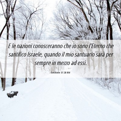 Picture 06 - Ezechiele 37:28 RIV - E le nazioni conosceranno che io sono l’Eterno - Bible Verse Picture