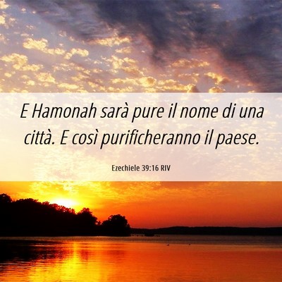 Picture 06 - Ezechiele 39:16 RIV - E Hamonah sarà pure il nome di una città. E - Bible Verse Picture