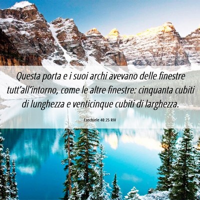 Picture 06 - Ezechiele 40:25 RIV - Questa porta e i suoi archi avevano delle - Bible Verse Picture