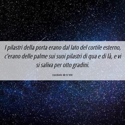 Picture 06 - Ezechiele 40:37 RIV - I pilastri della porta erano dal lato del cortile - Bible Verse Picture