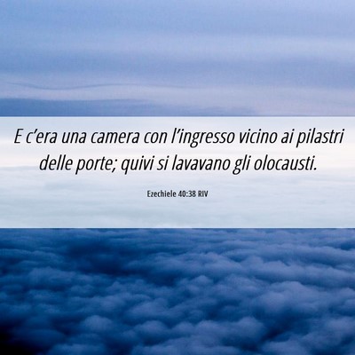 Picture 06 - Ezechiele 40:38 RIV - E c’era una camera con l’ingresso vicino ai - Bible Verse Picture