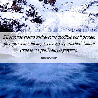 Picture 06 - Ezechiele 43:22 RIV - E il secondo giorno offrirai come sacrifizio per - Bible Verse Picture