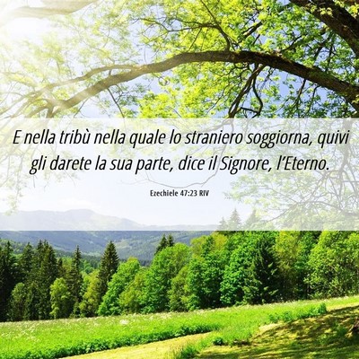 Picture 06 - Ezechiele 47:23 RIV - E nella tribù nella quale lo straniero - Bible Verse Picture