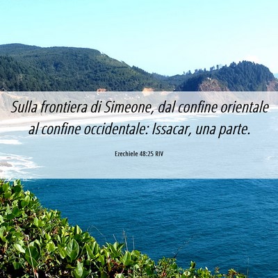 Picture 06 - Ezechiele 48:25 RIV - Sulla frontiera di Simeone, dal confine orientale - Bible Verse Picture