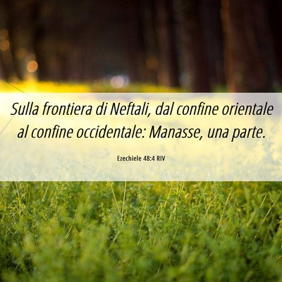 Picture 06 - Ezechiele 48:4 RIV - Sulla frontiera di Neftali, dal confine orientale - Bible Verse Picture