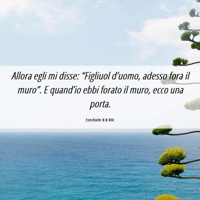 Picture 06 - Ezechiele 8:8 RIV - Allora egli mi disse: “Figliuol d’uomo, - Bible Verse Picture