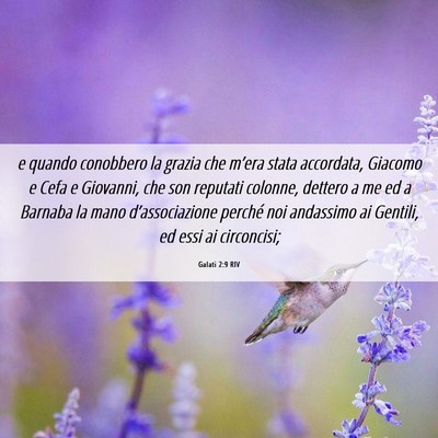 Picture 06 - Galati 2:9 RIV - e quando conobbero la grazia che m’era stata - Bible Verse Picture