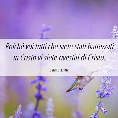 Picture 06 - Galati 3:27 RIV - Poiché voi tutti che siete stati battezzati in - Bible Verse Picture