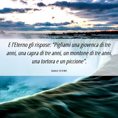 Picture 06 - Genesi 15:9 RIV - E l’Eterno gli rispose: “Pigliami una - Bible Verse Picture