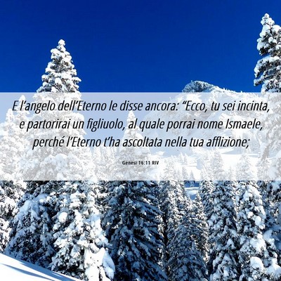 Picture 06 - Genesi 16:11 RIV - E l’angelo dell’Eterno le disse ancora: - Bible Verse Picture