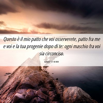 Picture 06 - Genesi 17:10 RIV - Questo è il mio patto che voi osserverete, patto - Bible Verse Picture