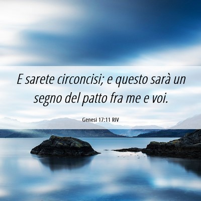 Picture 06 - Genesi 17:11 RIV - E sarete circoncisi; e questo sarà un segno del - Bible Verse Picture