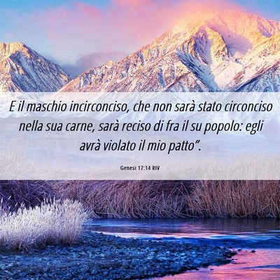 Picture 06 - Genesi 17:14 RIV - E il maschio incirconciso, che non sarà stato - Bible Verse Picture