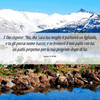 Picture 06 - Genesi 17:19 RIV - E Dio rispose: “No, ma Sara tua moglie ti - Bible Verse Picture