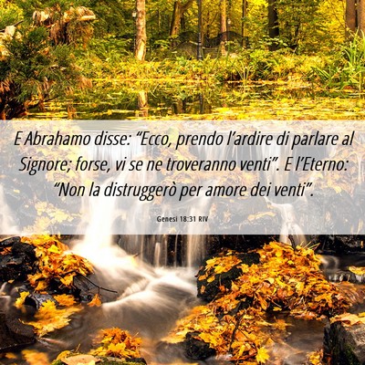 Picture 06 - Genesi 18:31 RIV - E Abrahamo disse: “Ecco, prendo l’ardire di - Bible Verse Picture
