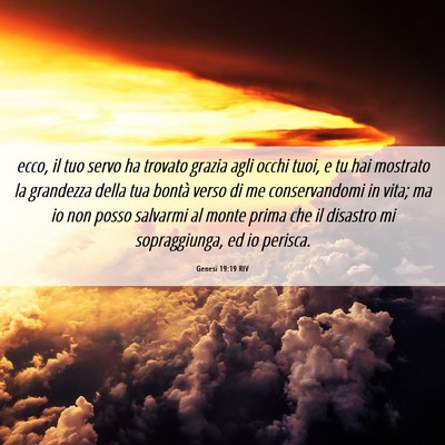Picture 06 - Genesi 19:19 RIV - ecco, il tuo servo ha trovato grazia agli occhi - Bible Verse Picture